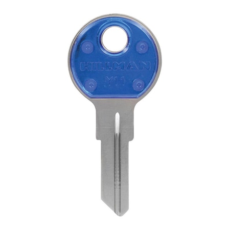 Hillman Hillman 5969662 Colorplus Traditional Key House & Office Blank Single Sided Universal Key - Blue & Silver; Pack of 5 5969662